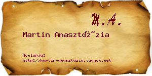 Martin Anasztázia névjegykártya